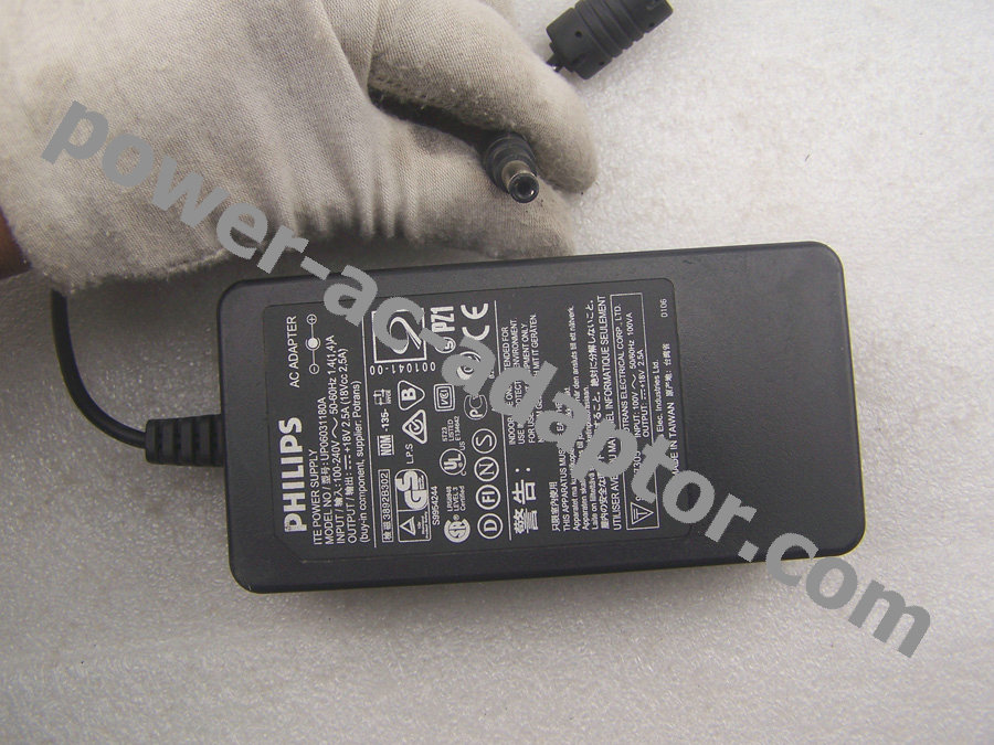 18V 2.5A Philips KSAS0451800250M2 AC Adapter Power Supply